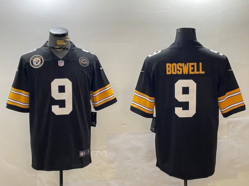 Men Pittsburgh Steelers #9 Boswell Black 2024 Nike Limited NFL Jersey style 4->pittsburgh steelers->NFL Jersey